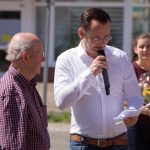 Künstler Hermann Strübing, Amtsdirektor Marko Köhler, Frühlingsfest im Amt Brück