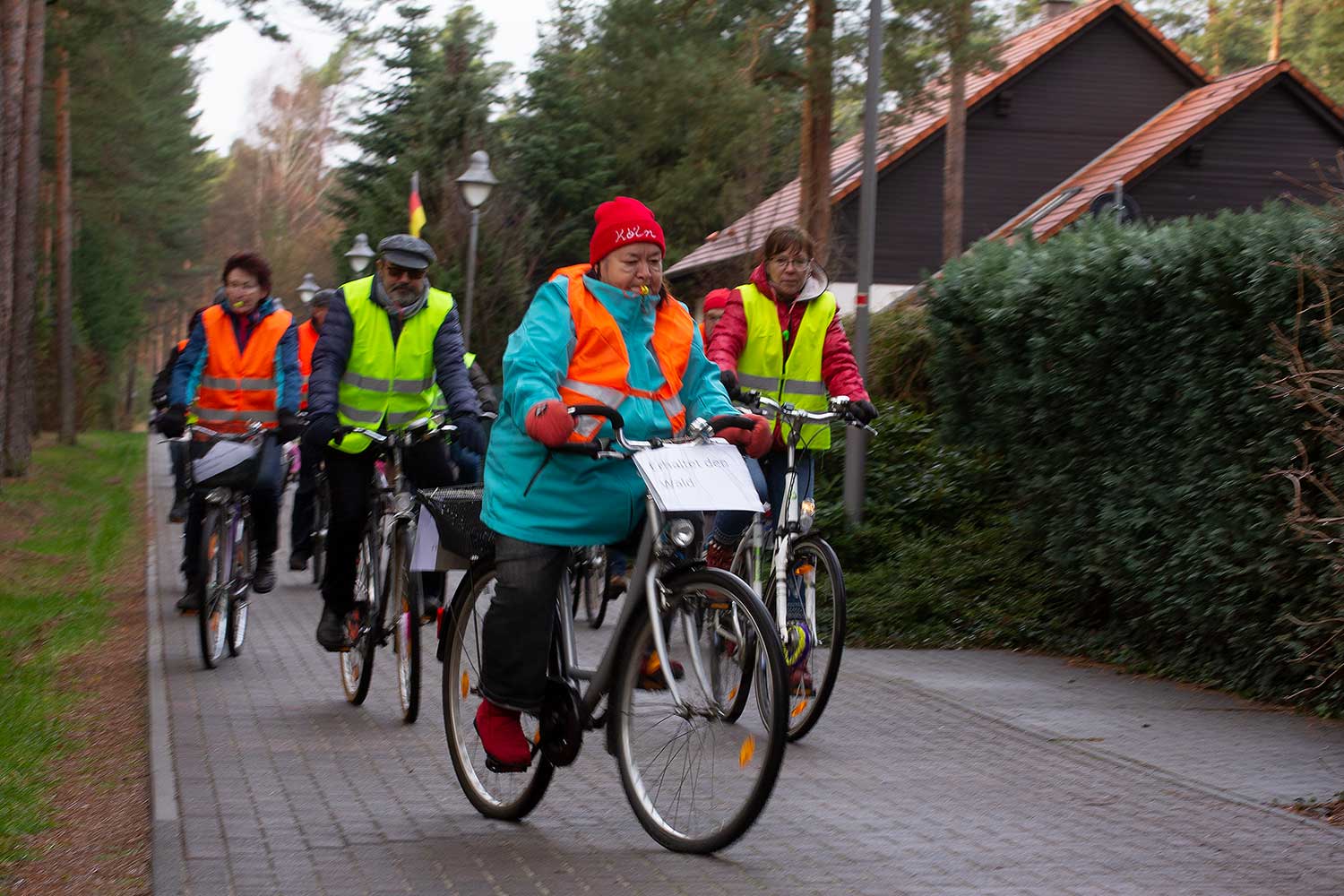 Fahrradkorso, Borkheide, Protest, gegen Windräder