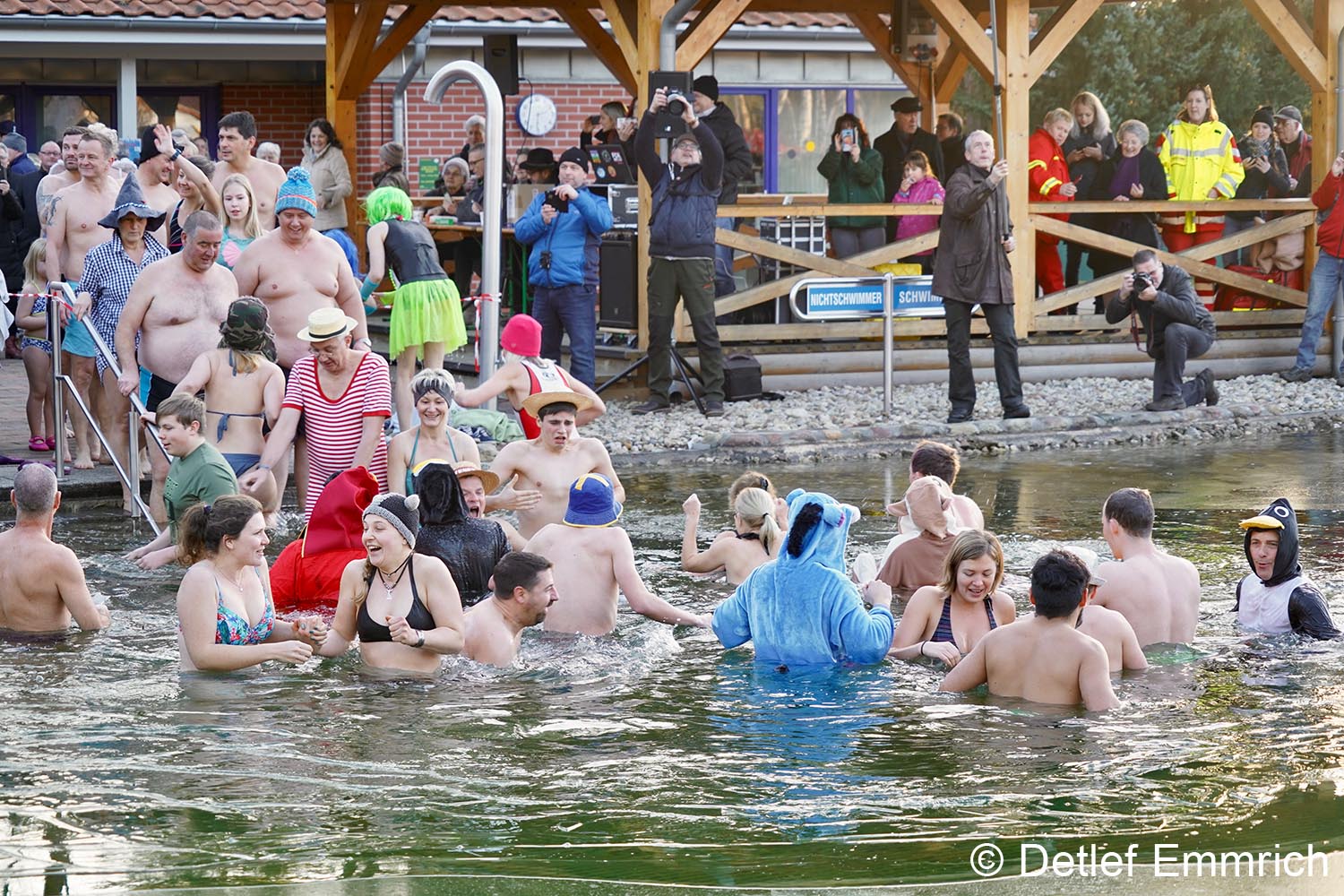 Eisbaden in Borkheide